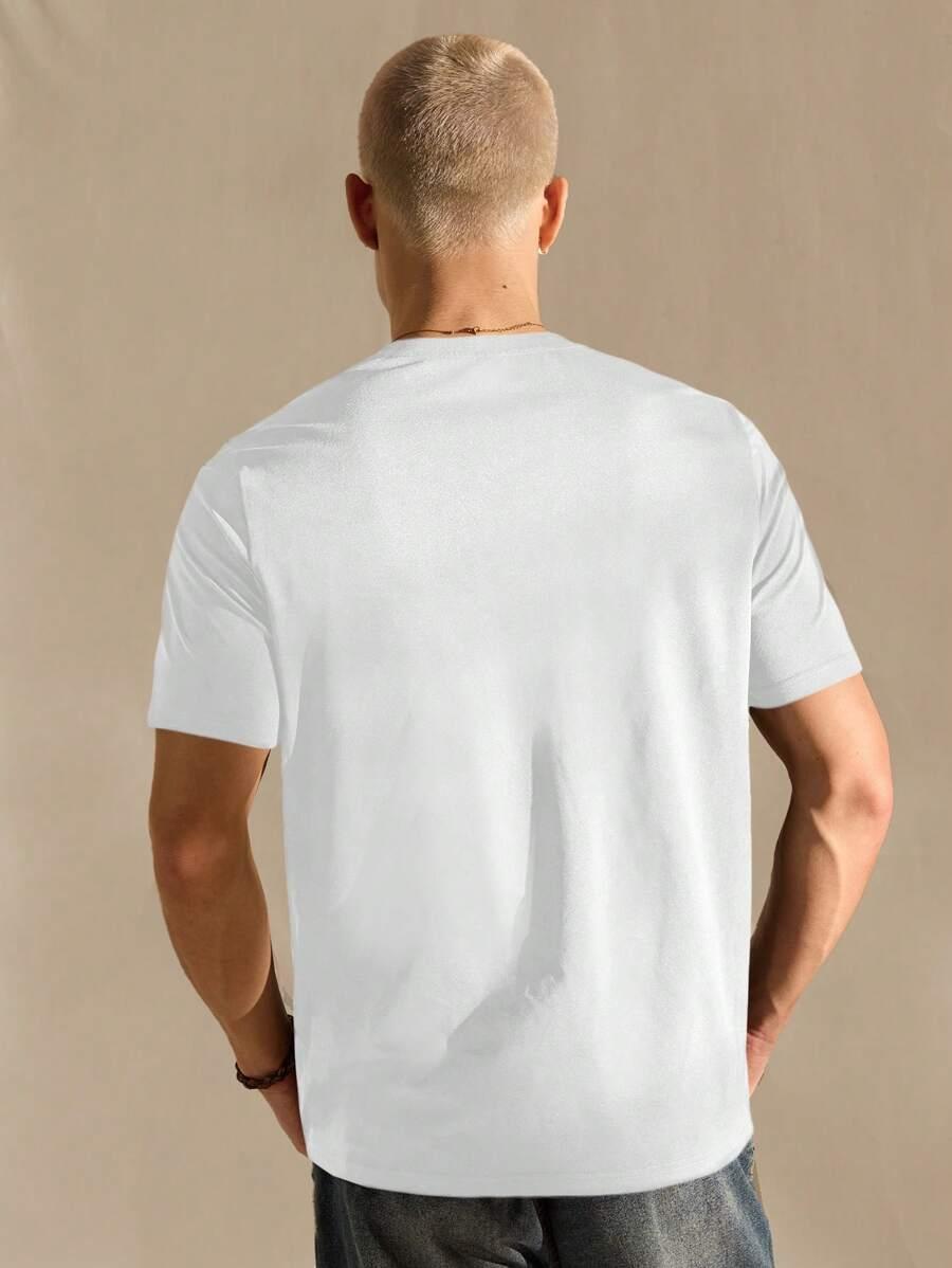 biały t-shirt frędzle