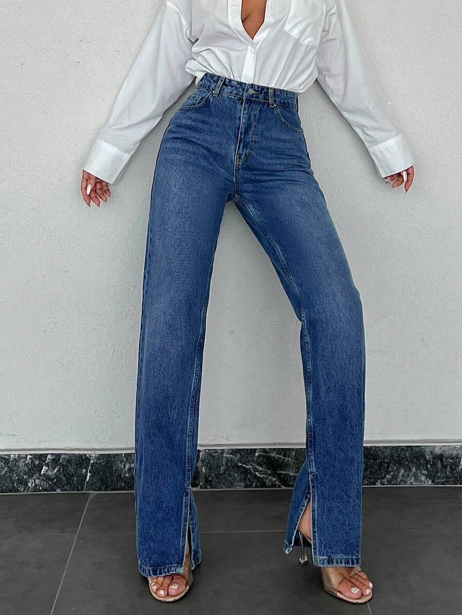 SPODNIE JEANS PROSTA NOGAWKA