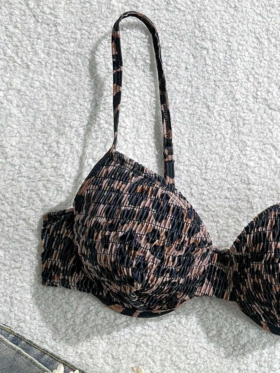 góra od bikini animal print