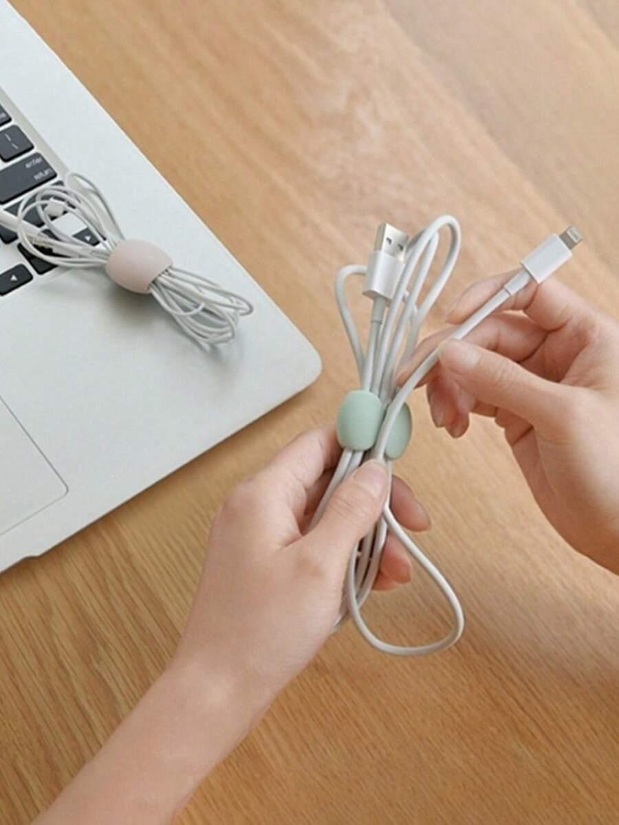 czarny organizator na kable 5-pack