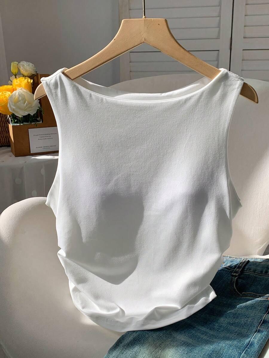 biały top casual 