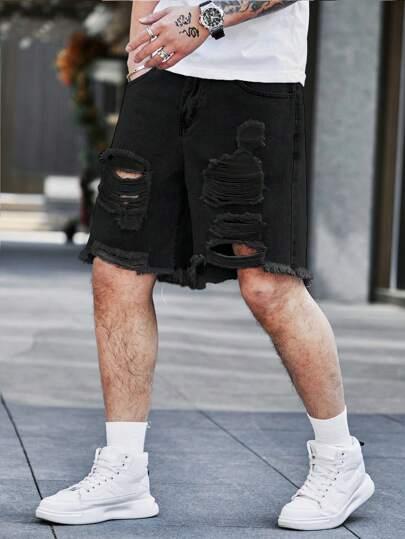 czarne spodenki jeans