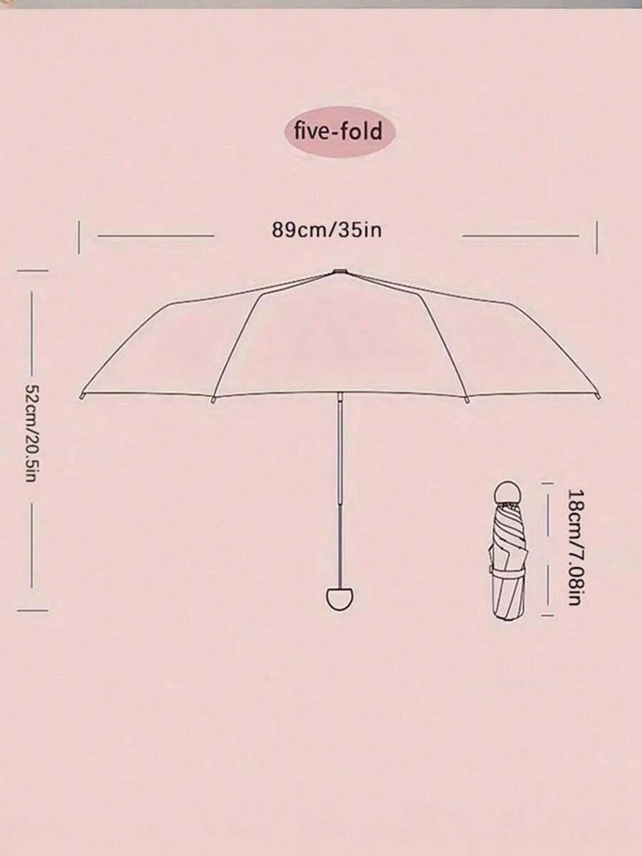 czerwony SKŁADANY PARASOL