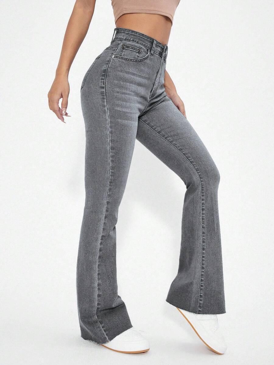 SZARE SPODNIE JEANS 