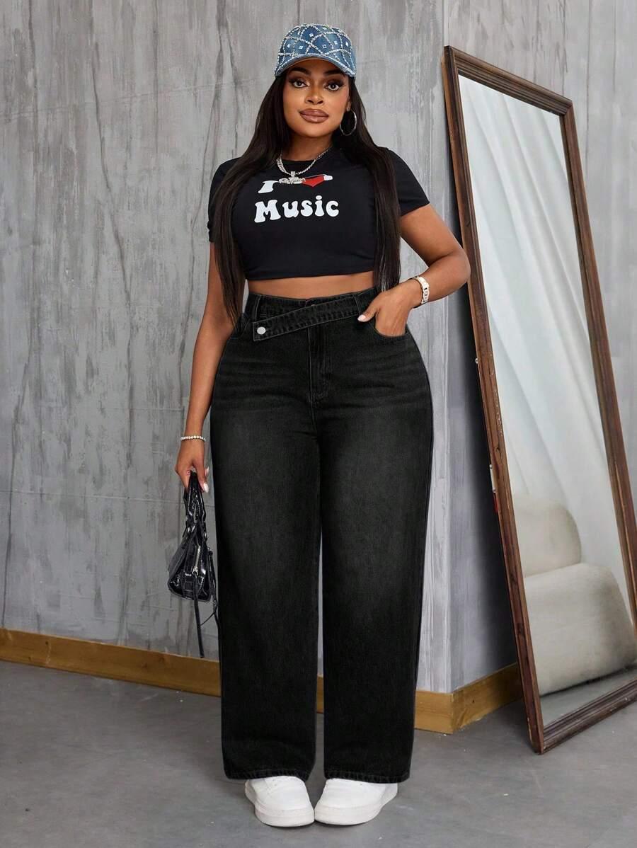 CZARNE SPODNIE JEANS
