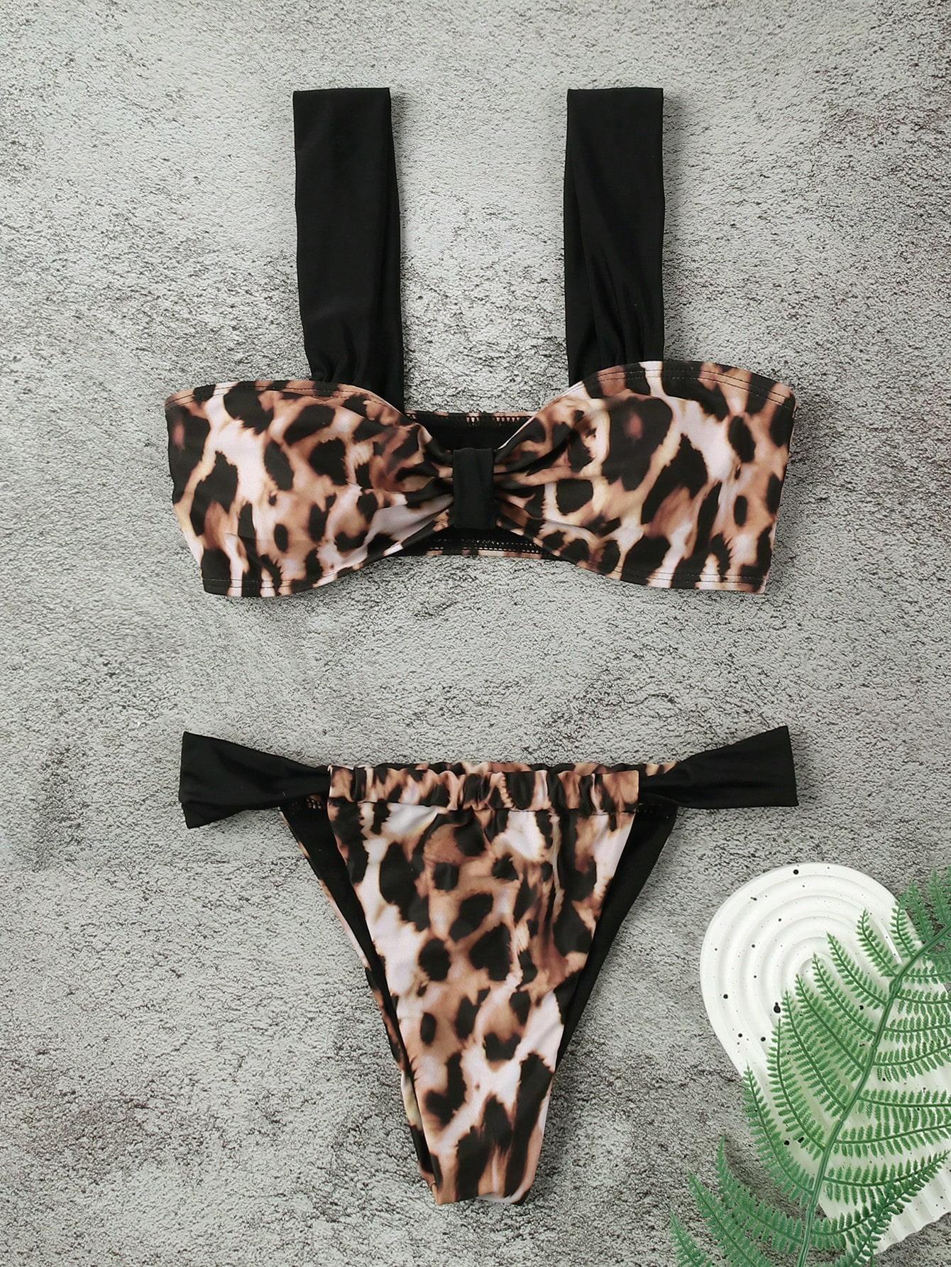 DWUCZĘŚCIOWY STRÓJ KĄPIELOWY ANIMAL PRINT