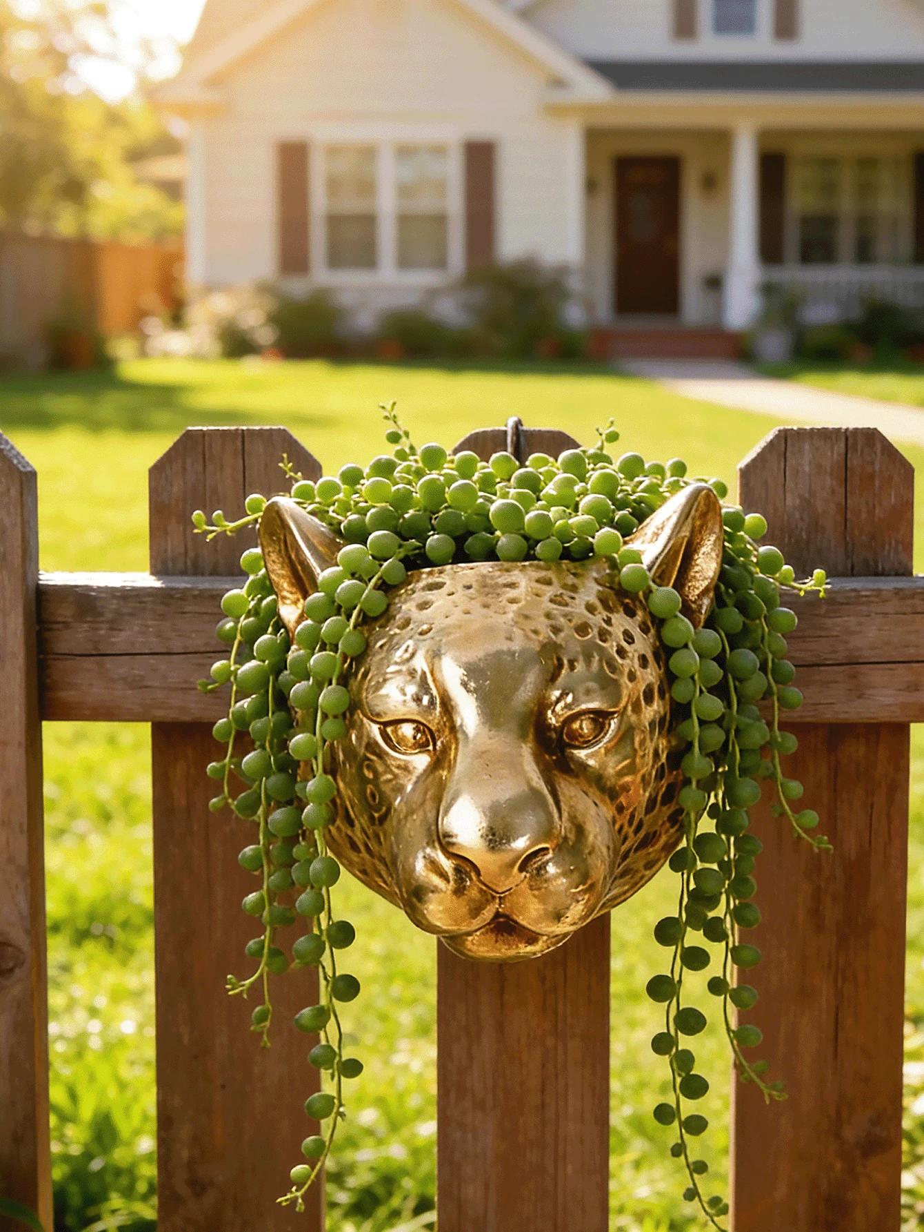 złota ozdoba leopard