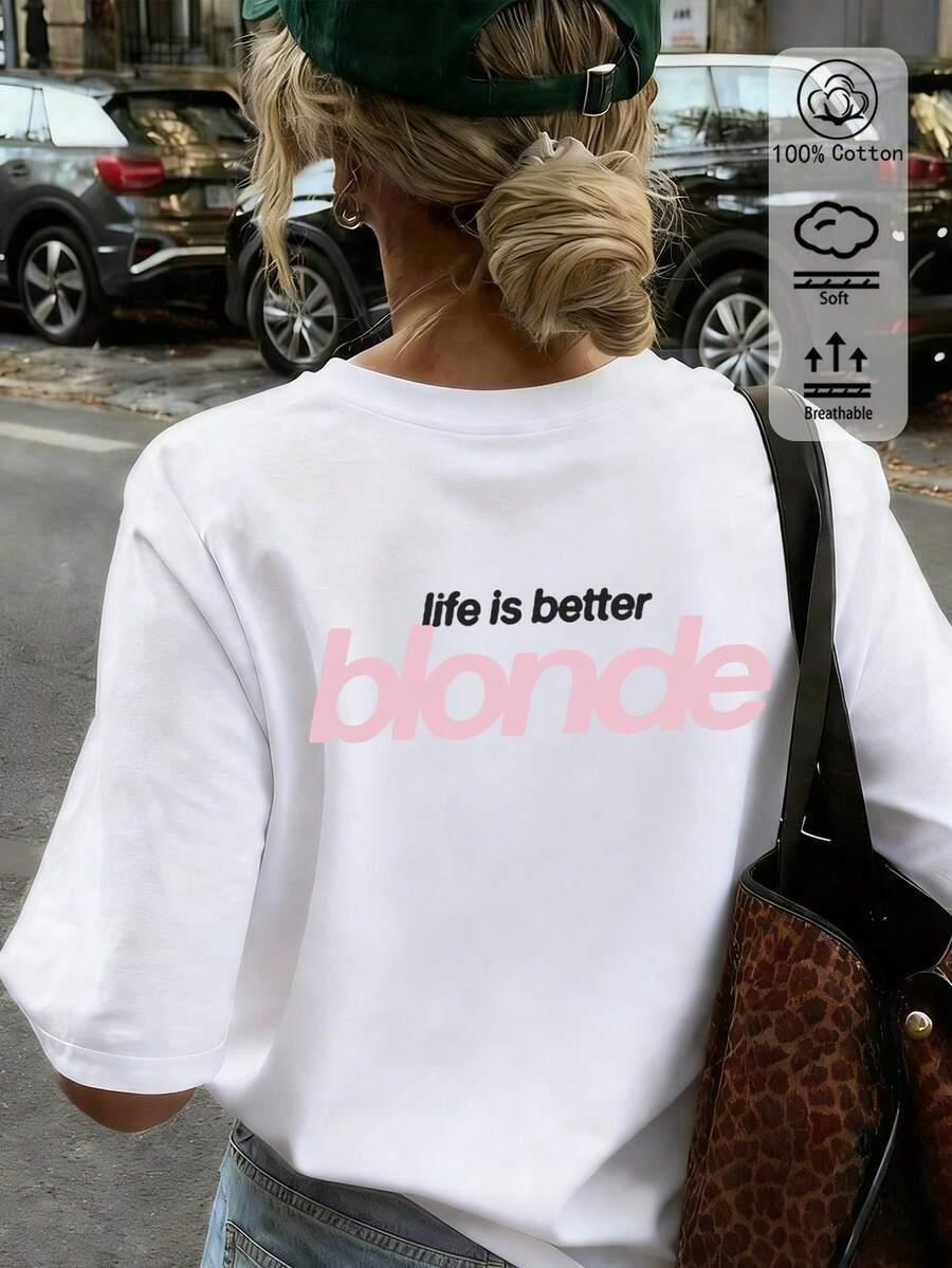 biały t-shirt nadruk