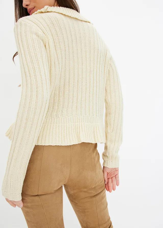 SWETER Z FALBANKĄ