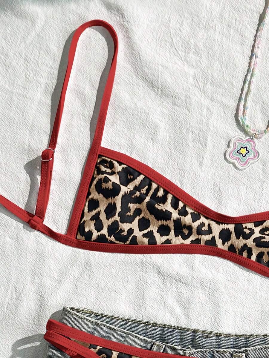 dwuczęściowy strój kąpielowy animal print 
