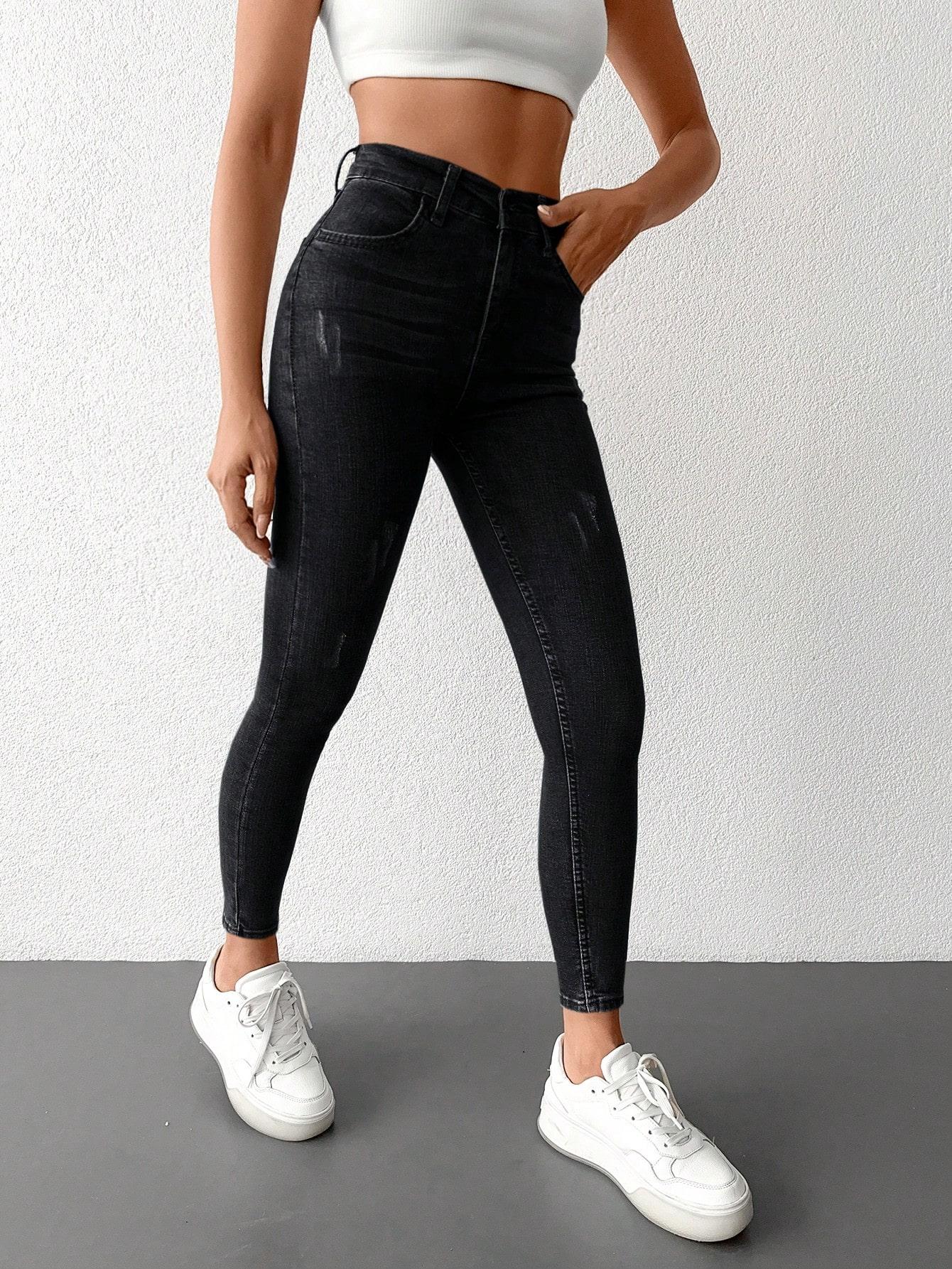 SPODNIE RURKI RIPPED JEANS