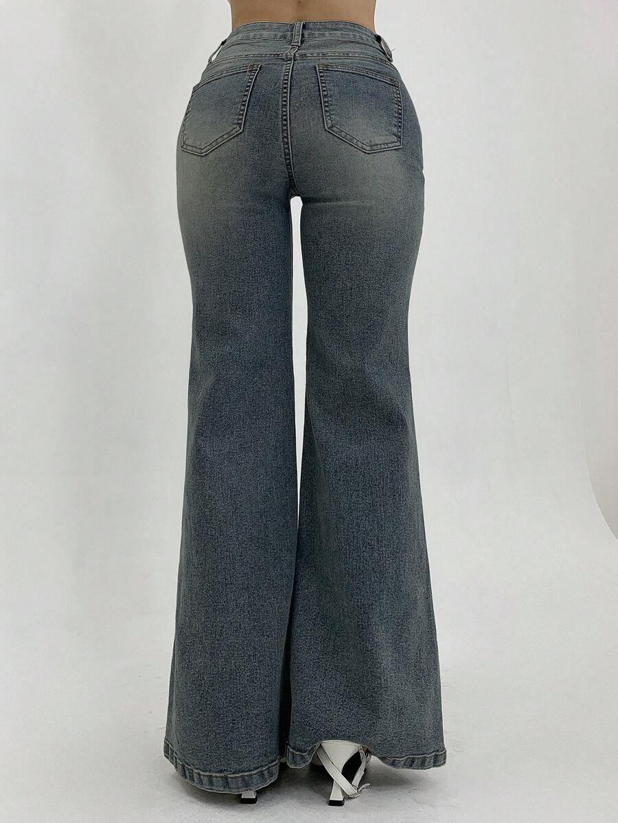 spodnie jeans dzwony 