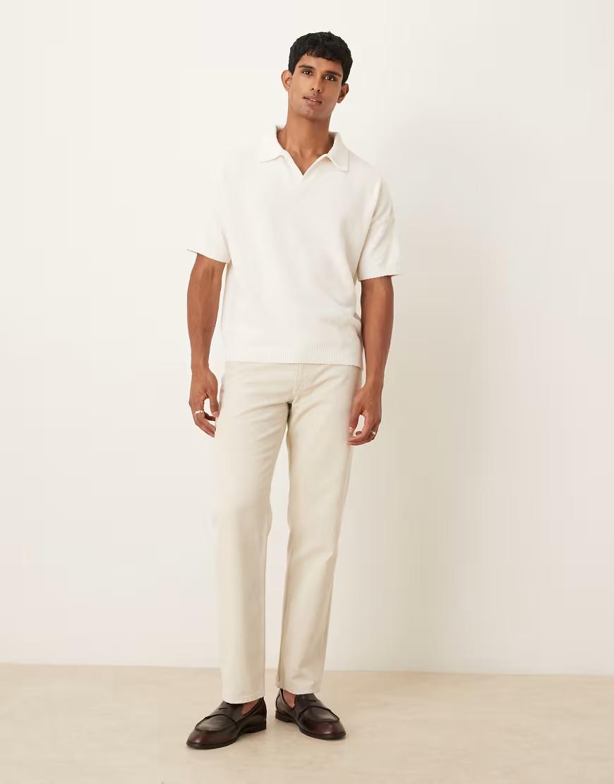 dzianinowa koszulka polo oversize