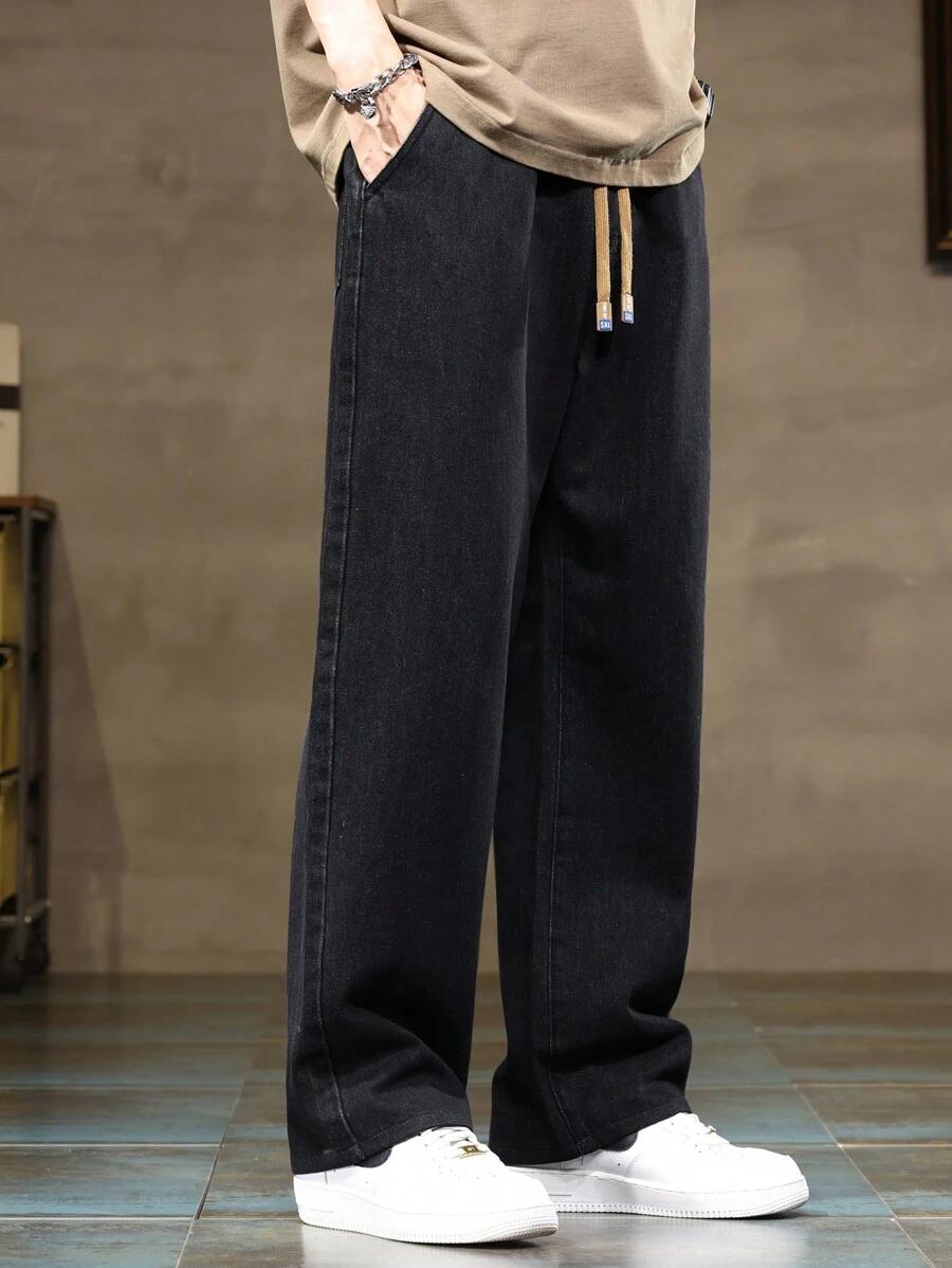 CZARNE SPODNIE JEANS
