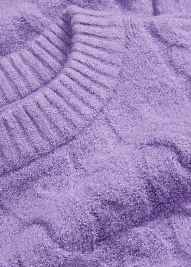 FIOLETOWY SWETER OVERSIZE 