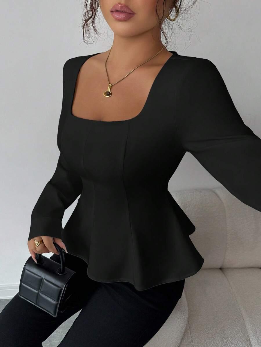 CZARNA BLUZKA ZAMEK