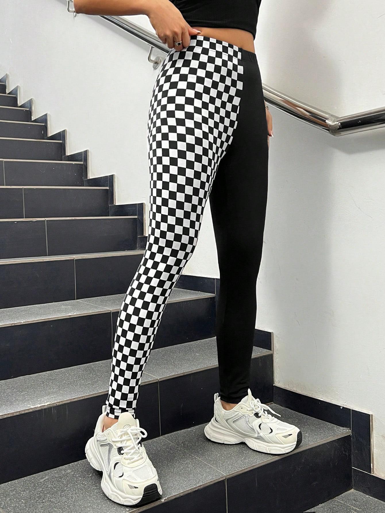 LEGGINSY WZÓR KRATKA