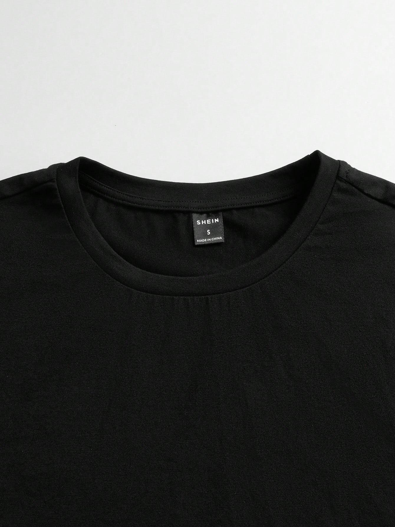 czarny top print