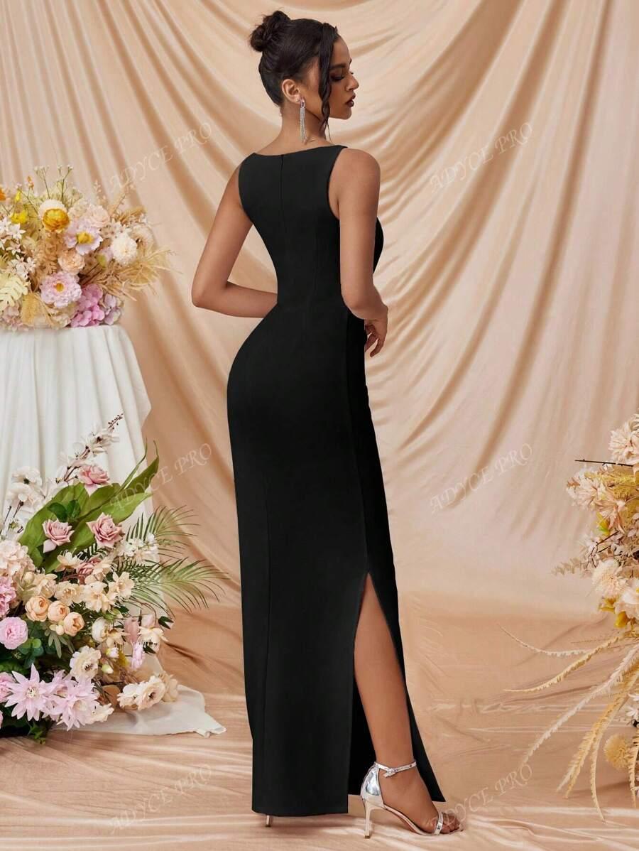 CZARNA MAXI SUKIENKA