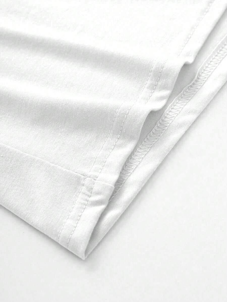 BIAŁY T-SHIRT NAPISY