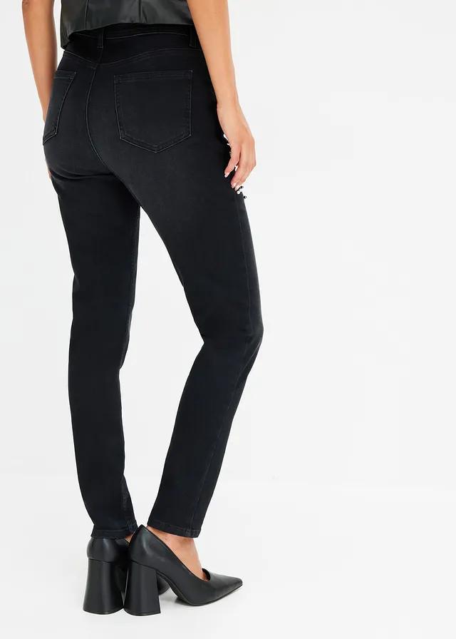 CZARNE SPODNIE JEANS ZDOBIENIE