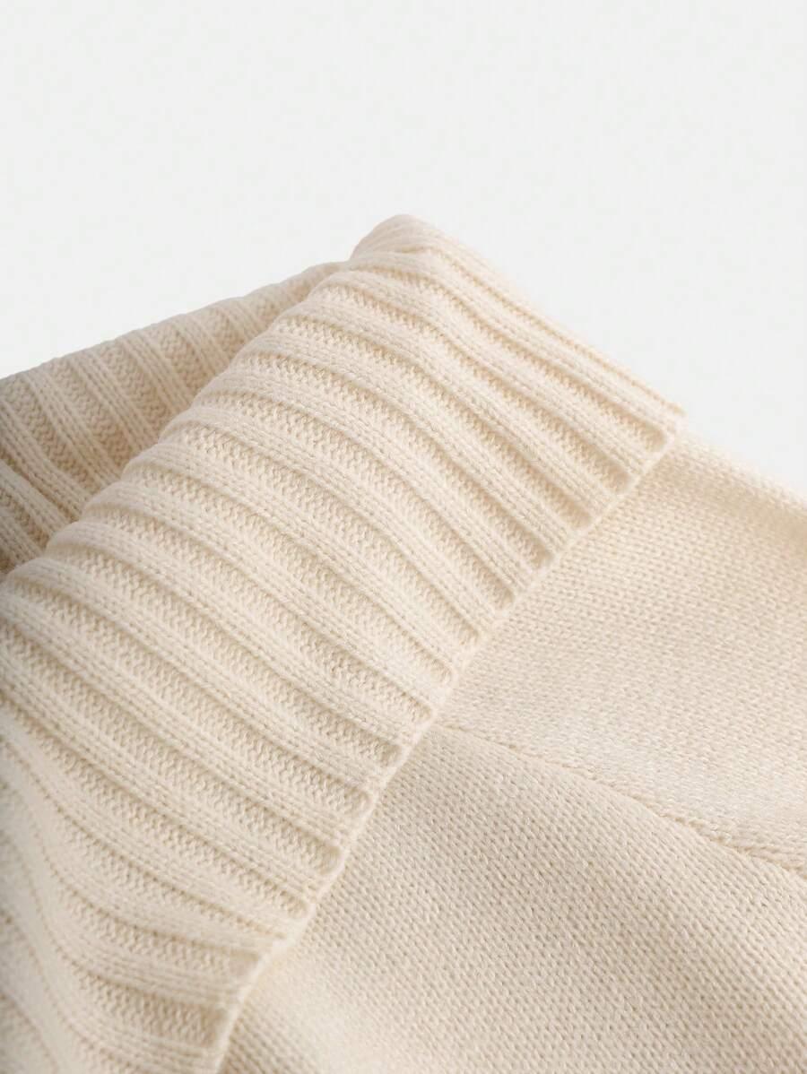 BEŻOWY SWETER ODKRYTE RAMIONA