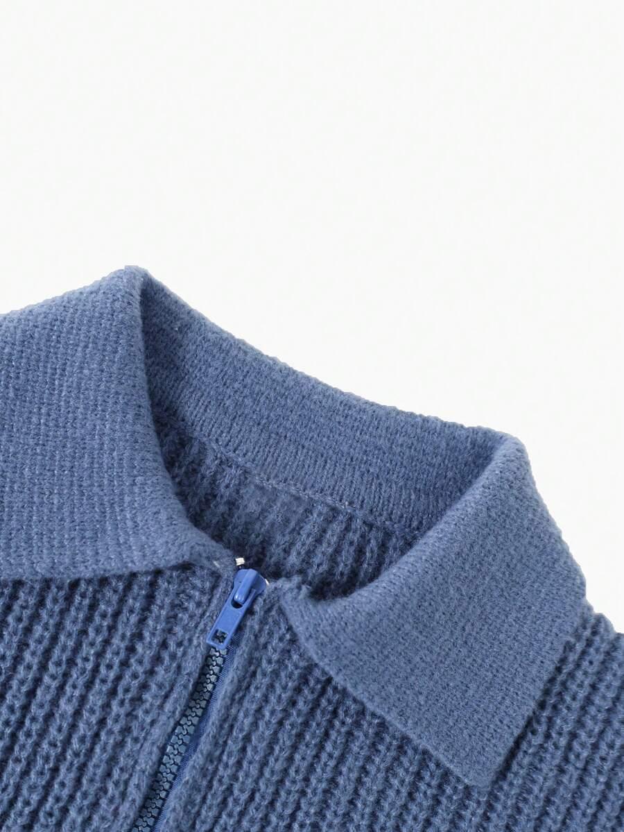 niebieski sweter casual