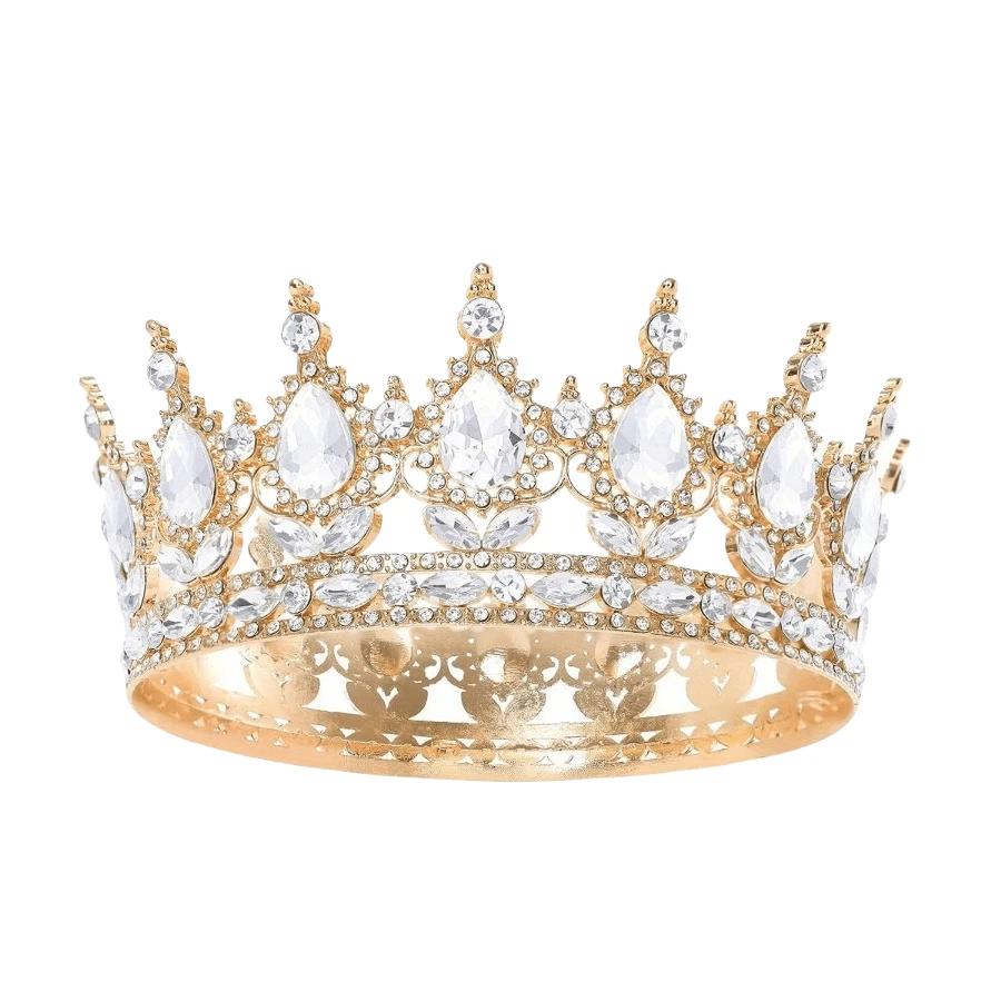 złota korona diadem zdobienia