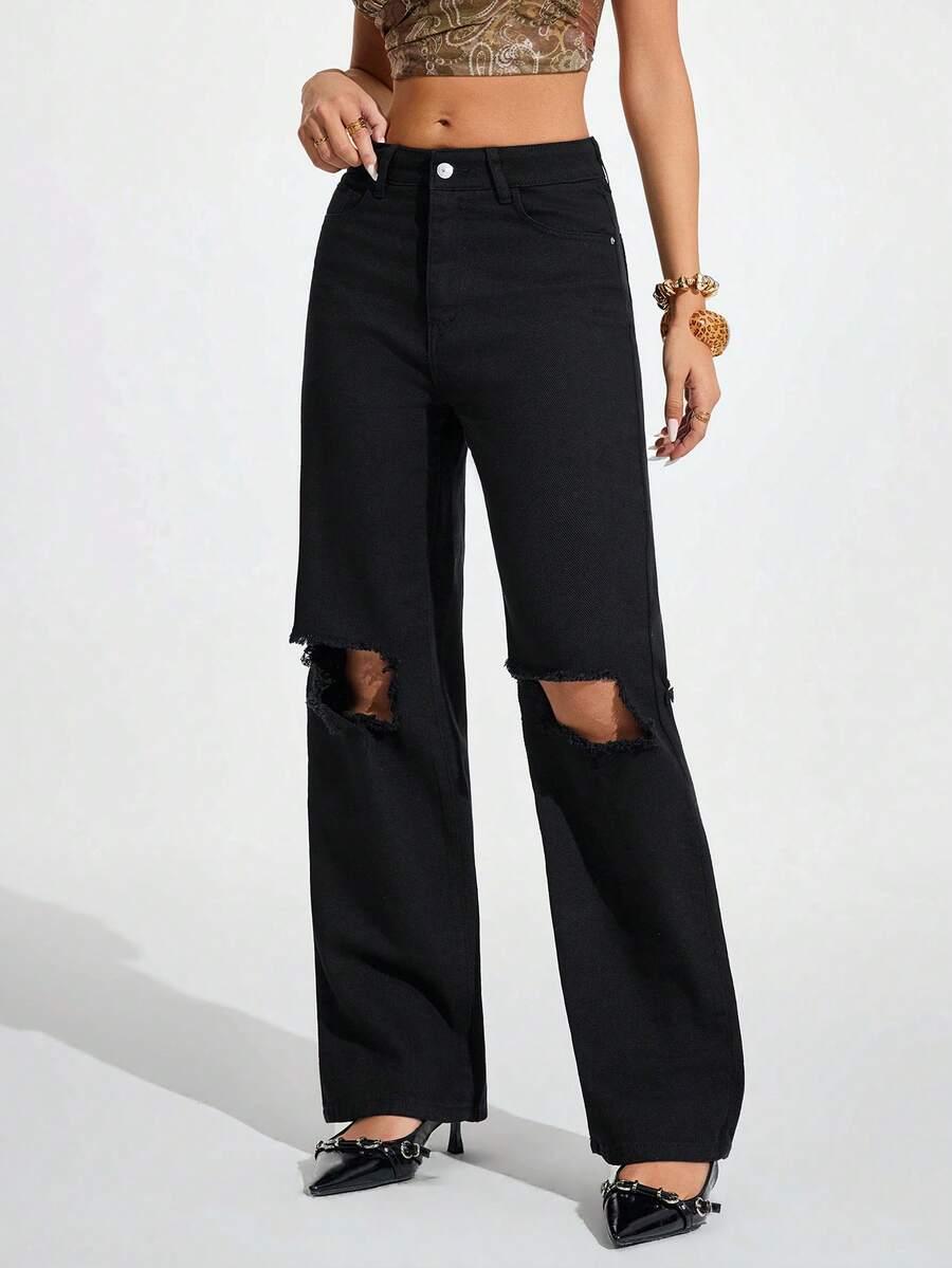 czarne spodnie jeans