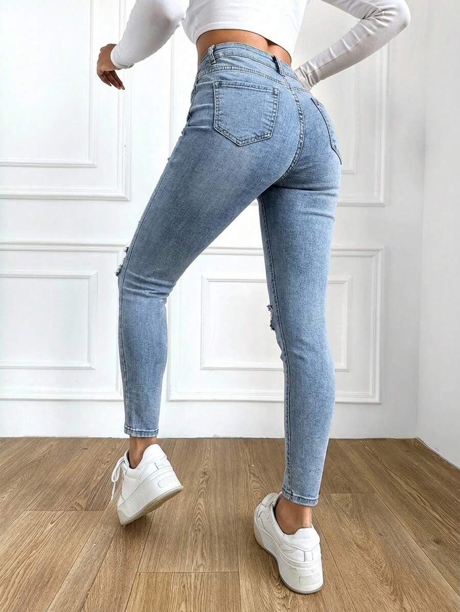 NIEBIESKIE SPODNIE JEANS 