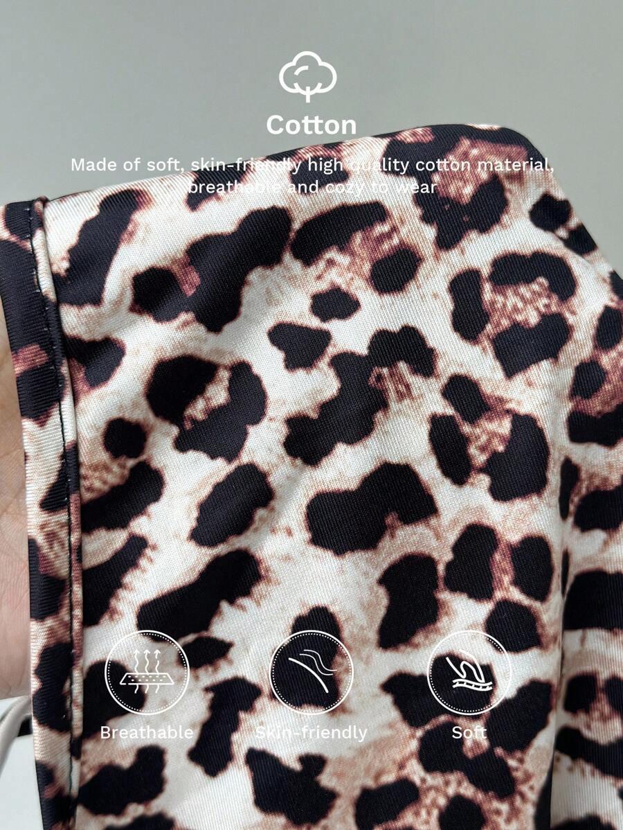 wiązany top animal print 