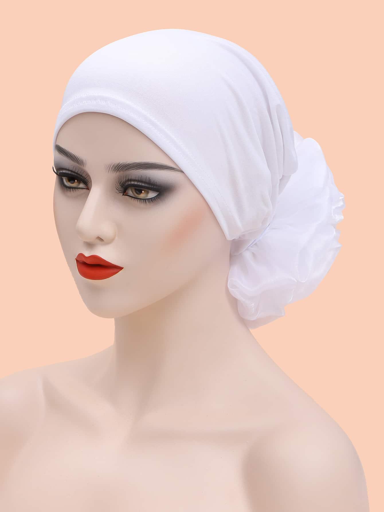 biały turban na głowę 
