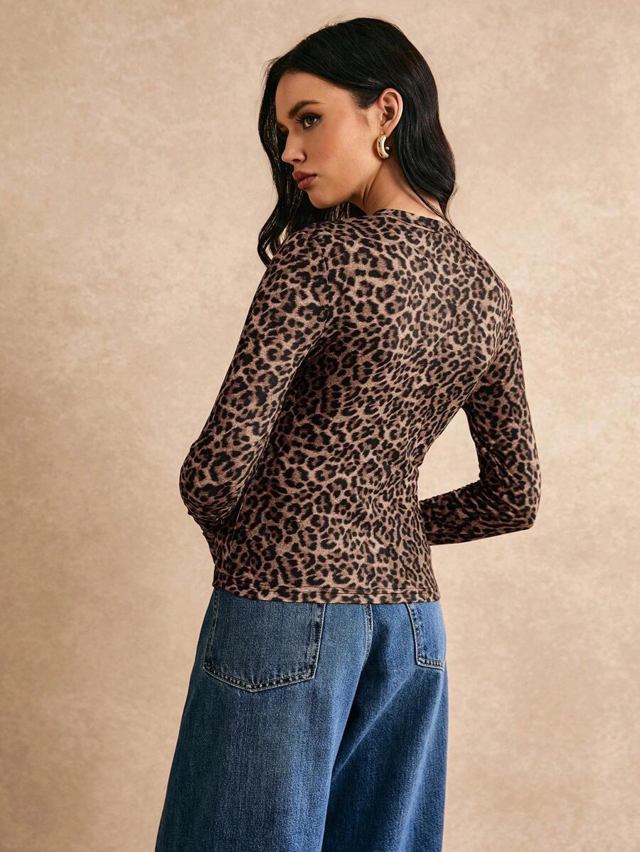 BLUZKA DŁUGI RĘKAW animal print
