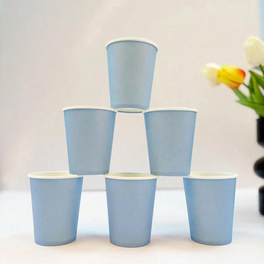 niebieskie papierowe kubki 10 pack 