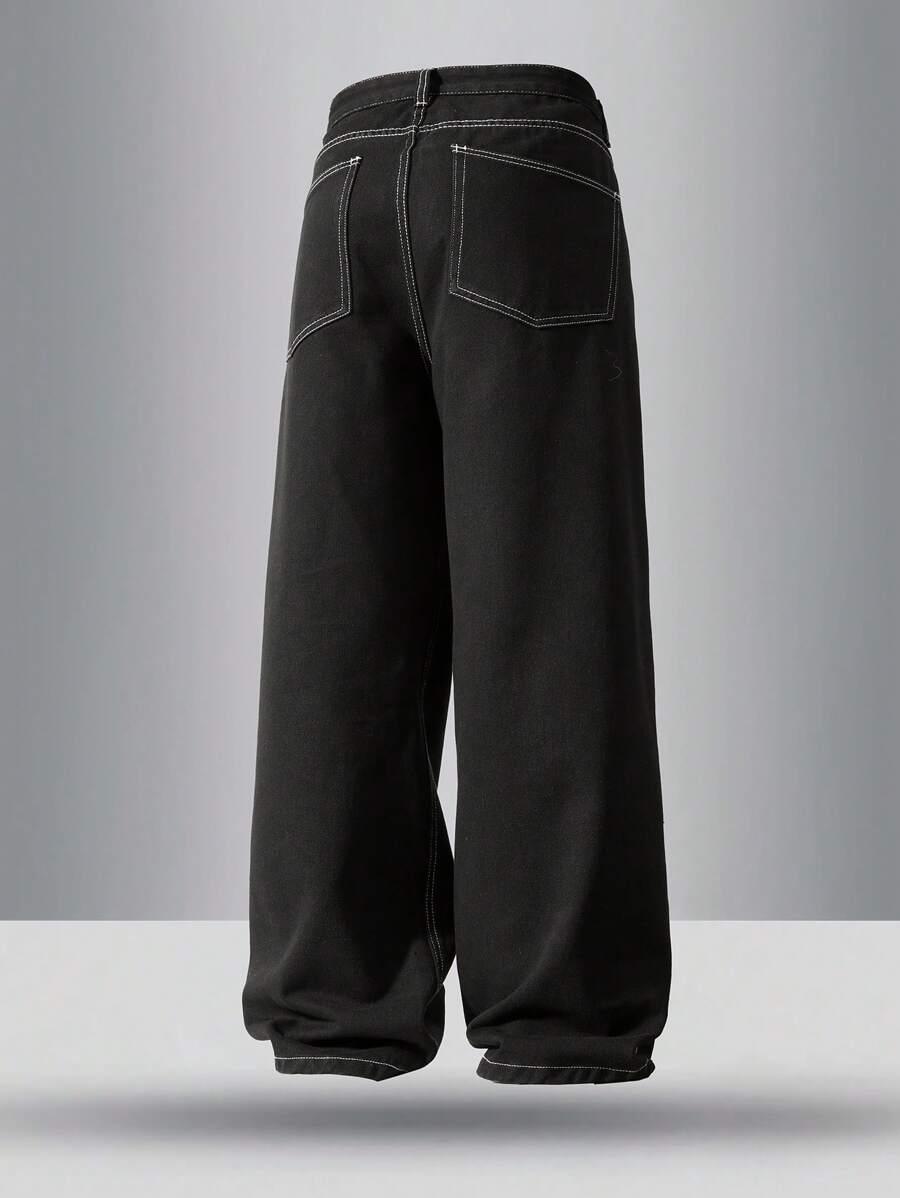 CZARNE SPODNIE JEANS