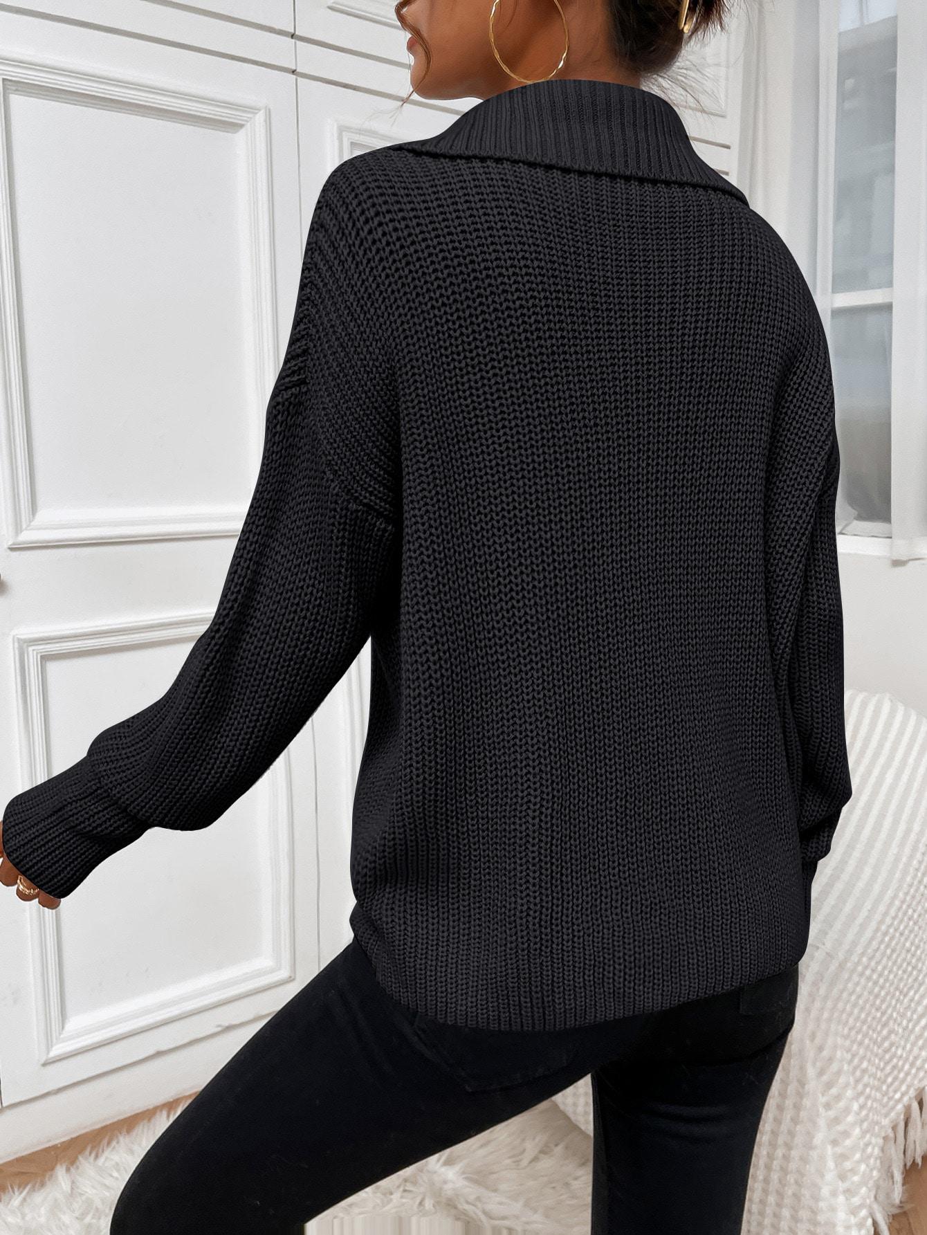 czarny SWETER zamek