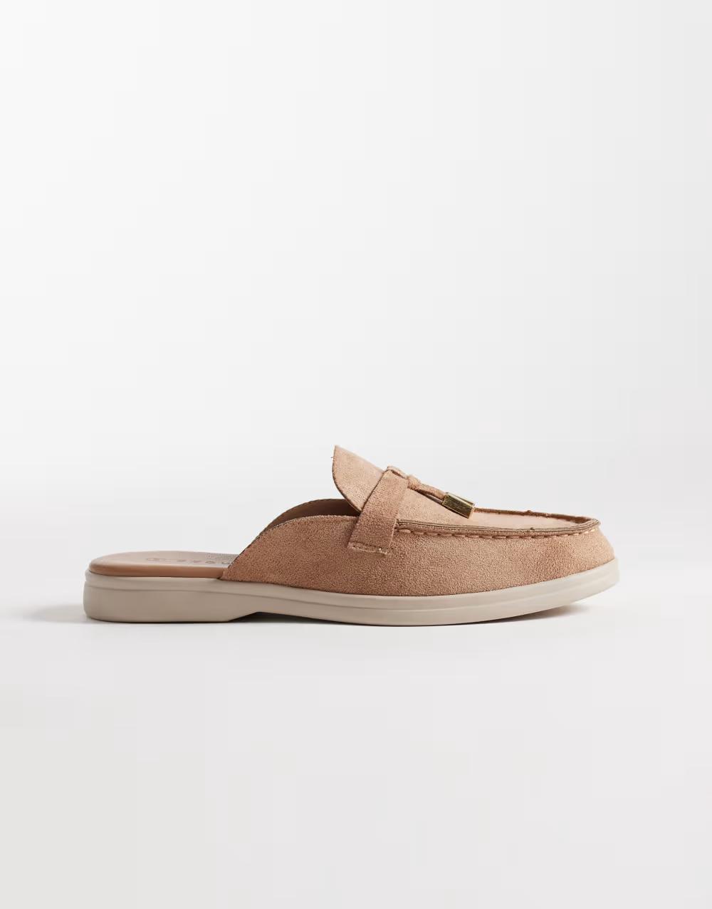 klapki zdobienie frędzle casual wide fit