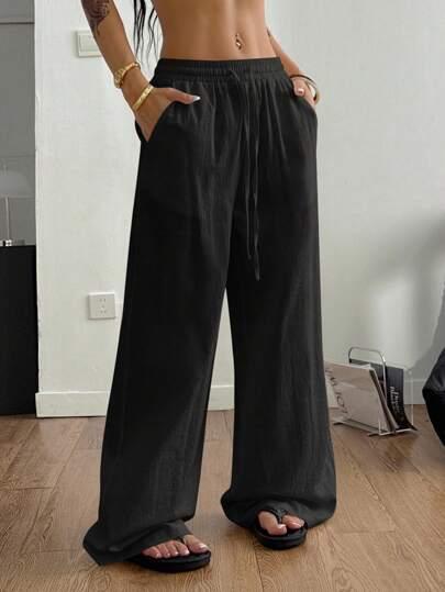 czarne spodnie casual