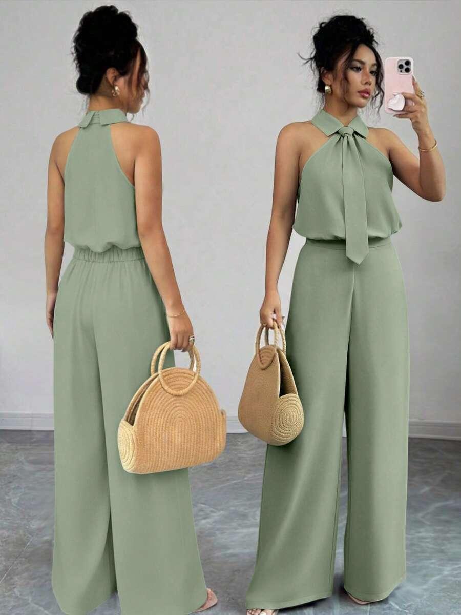 ZIELONY KOMBINEZON CASUAL