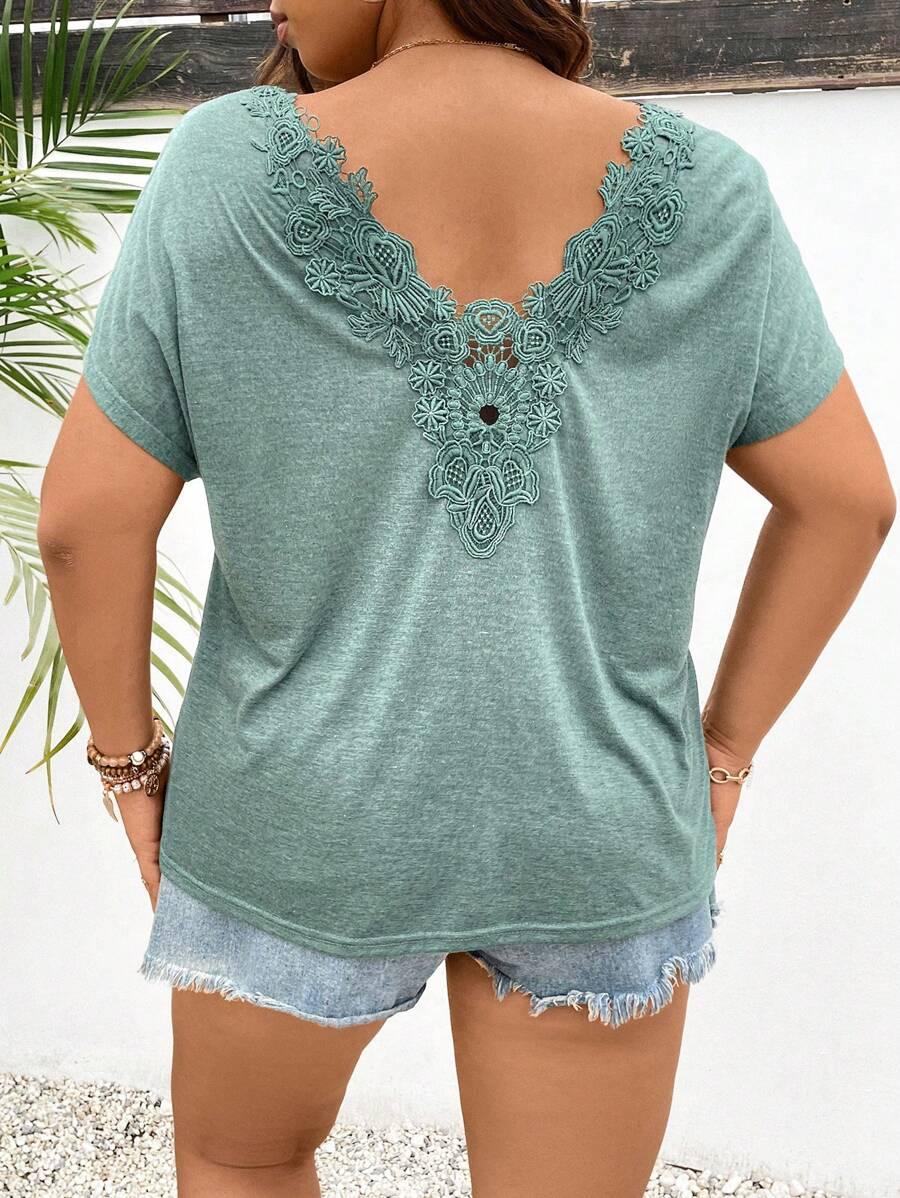 zielony t-shirt zdobienie 
