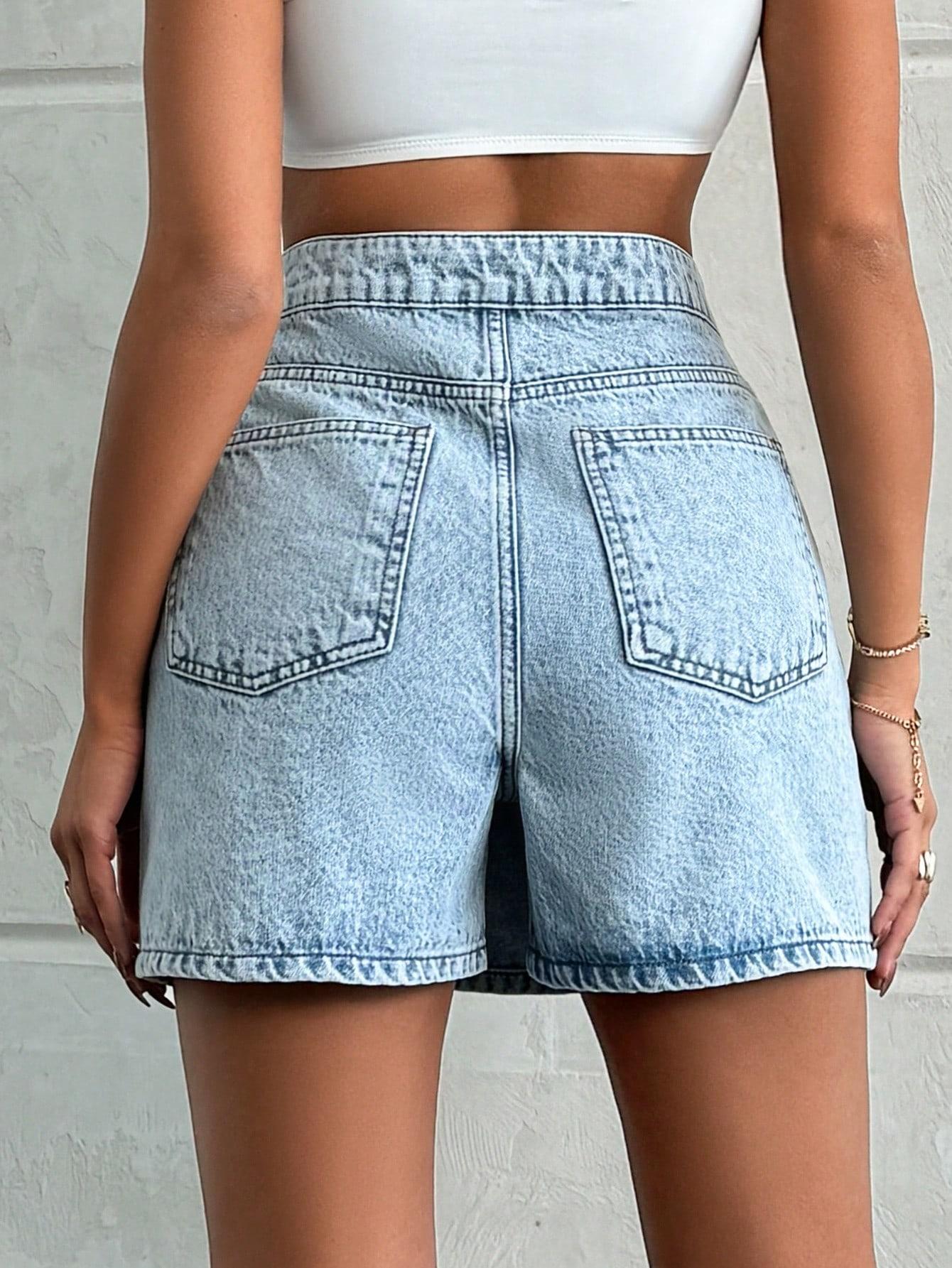 NIEBIESKIE SPÓDNICO-SPODENKI JEANS