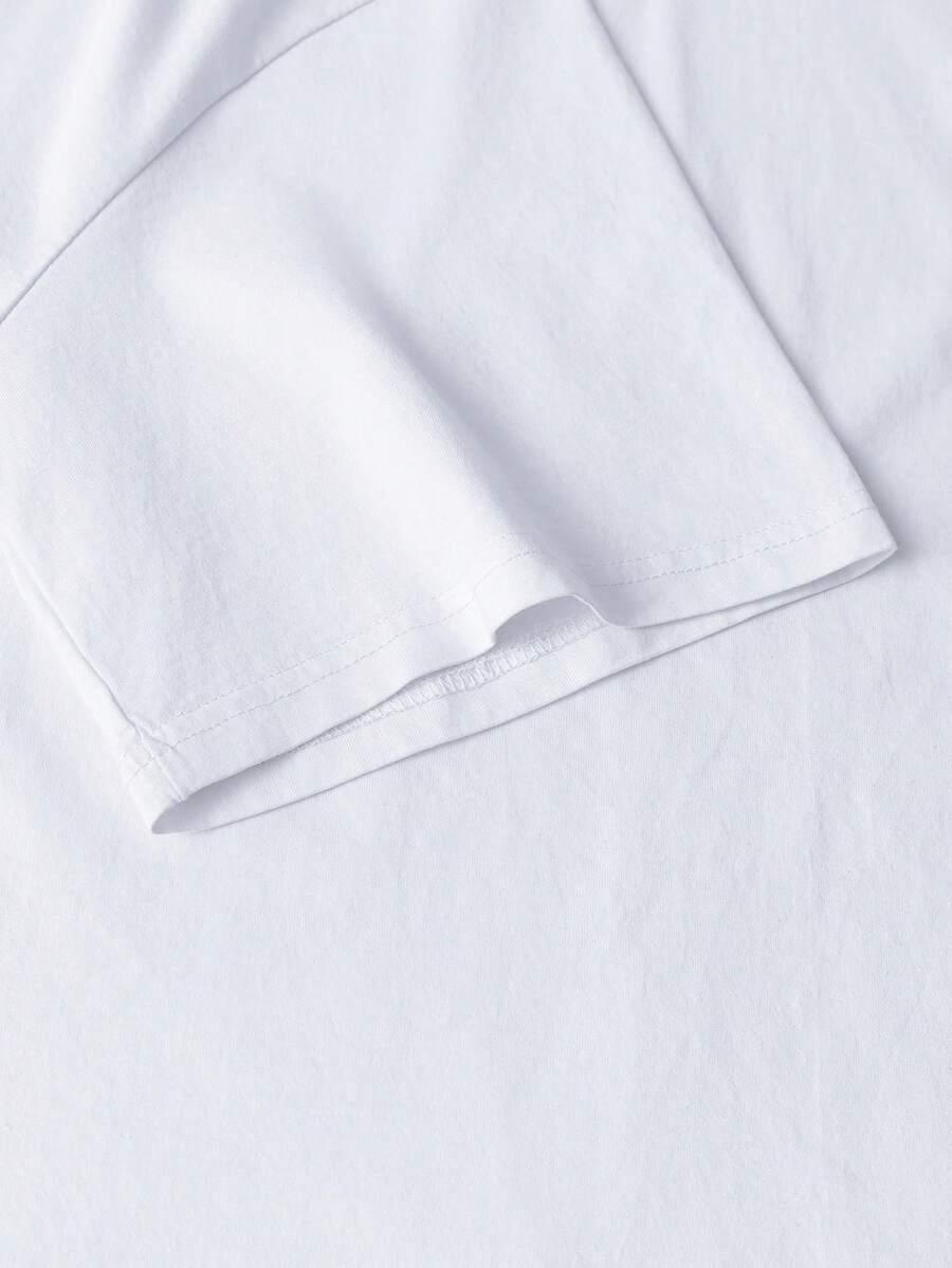biały t-shirt nadruk