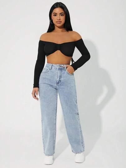 NIEBESKIe spodnie JEANS