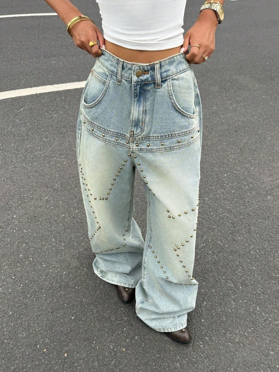 NIEBIESKIE SPODNIE JEANS