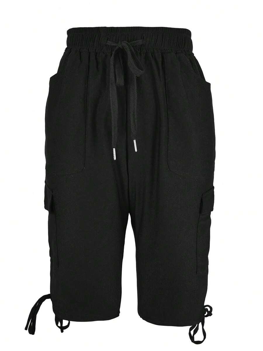 czarne spodenki casual 