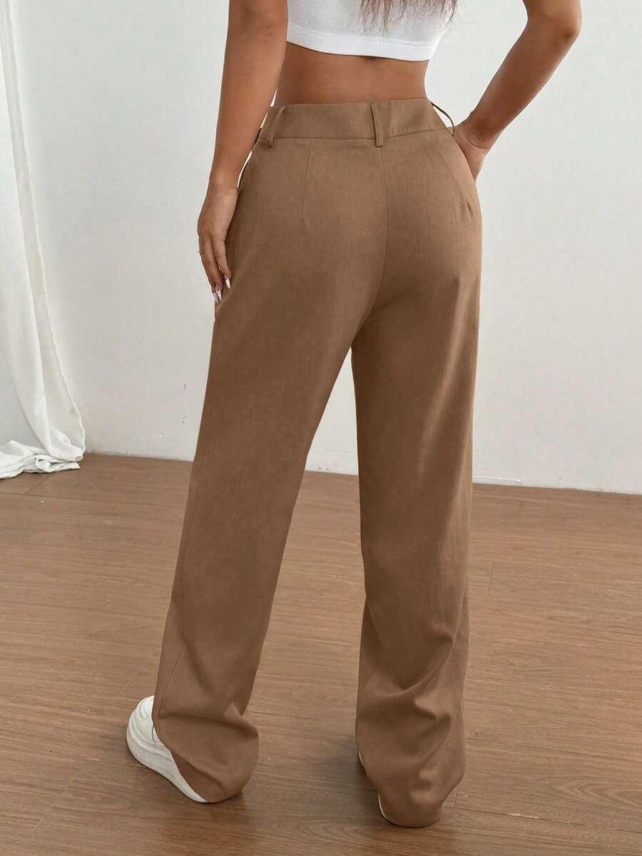 BRĄZOWE SPODNIE CASUAL 