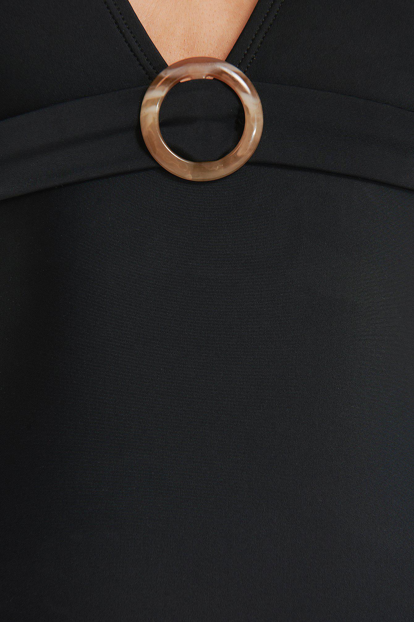 czarny STRÓJ KĄPIELOWY v neck