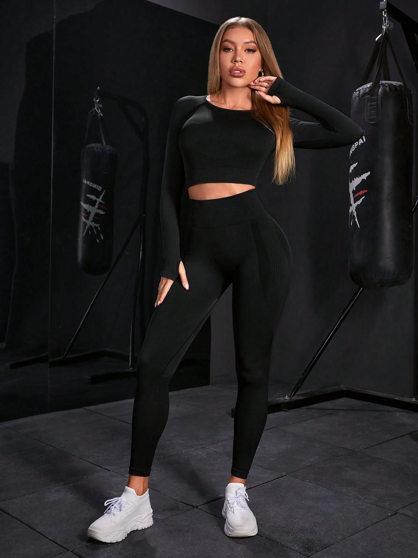 KOMPLET SPORTOWY TOP LEGGINSY 