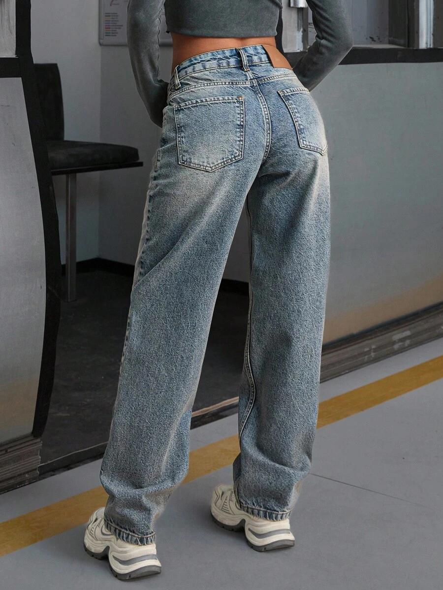 NIEBIESKIE SPODNIE JEANS