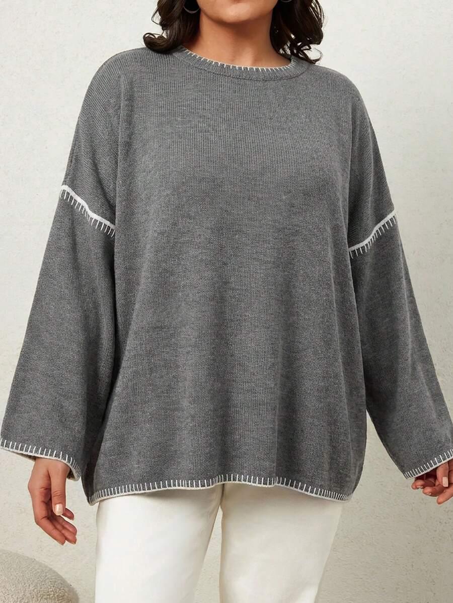 szary dzianinowy sweter